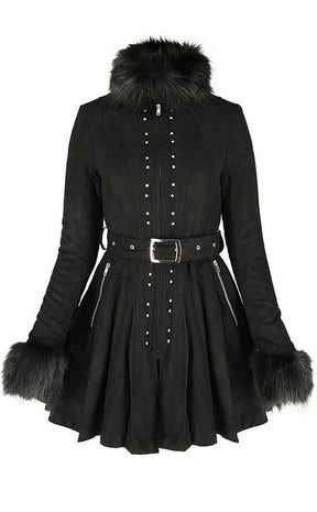 Pleated Faux Fur Coat-Restyle-Tragic Beautiful