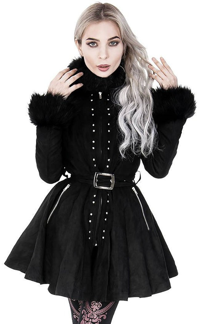 Pleated Faux Fur Coat-Restyle-Tragic Beautiful