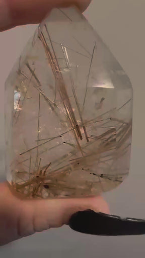 RARE A Grade Natural Golden Rutilated Quartz Towers