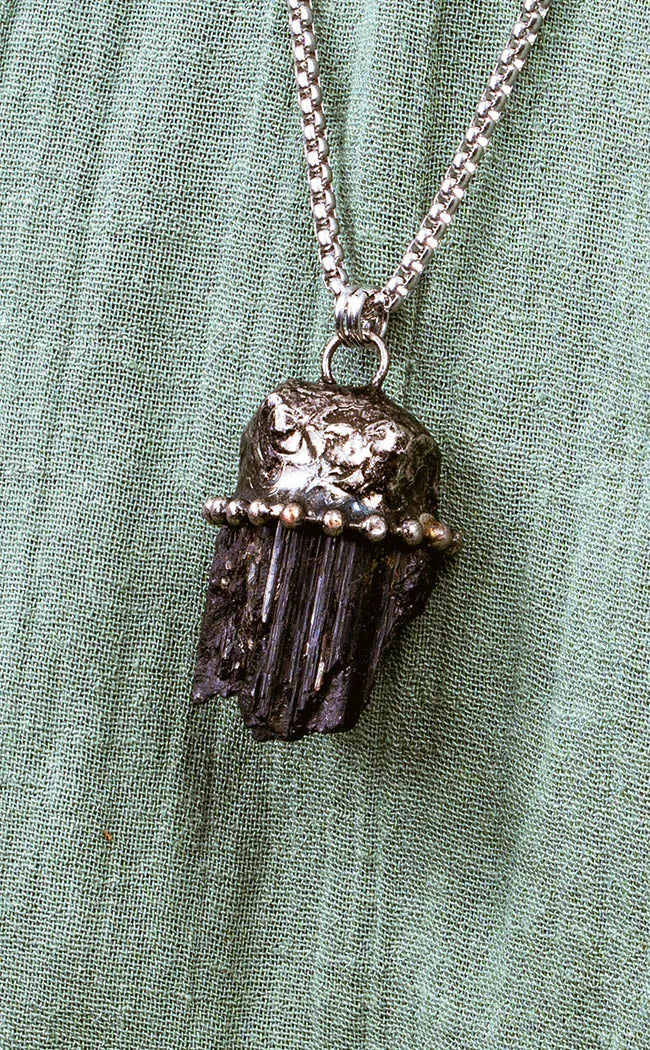 Protection Spell Black Tourmaline Necklace