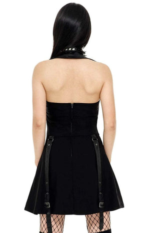 Psy-Ops Halter Dress-Killstar-Tragic Beautiful