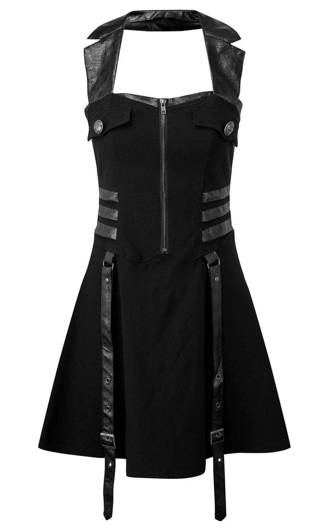 Psy-Ops Halter Dress-Killstar-Tragic Beautiful