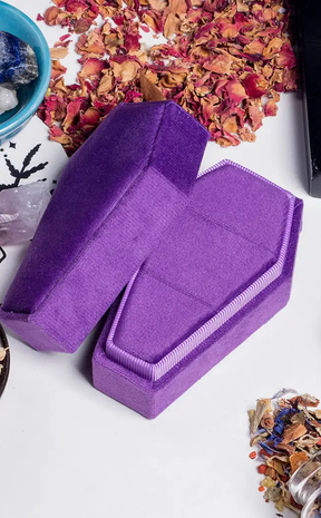 Purple Entombed Velvet Ring Casket-The Haunted Mansion-Tragic Beautiful