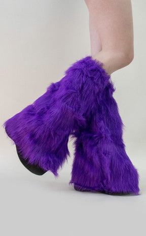 Purple Fluffy Legwarmers-TB-Tragic Beautiful