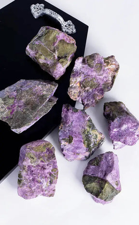 Purple Stitchite & Serpentine | Atlantisite | Rare-Crystals-Tragic Beautiful