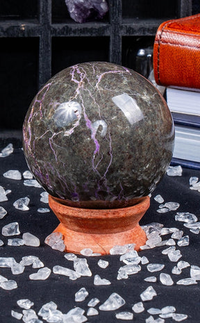 Purple Stitchite & Serpentine Spheres | Atlantisite | X Rare