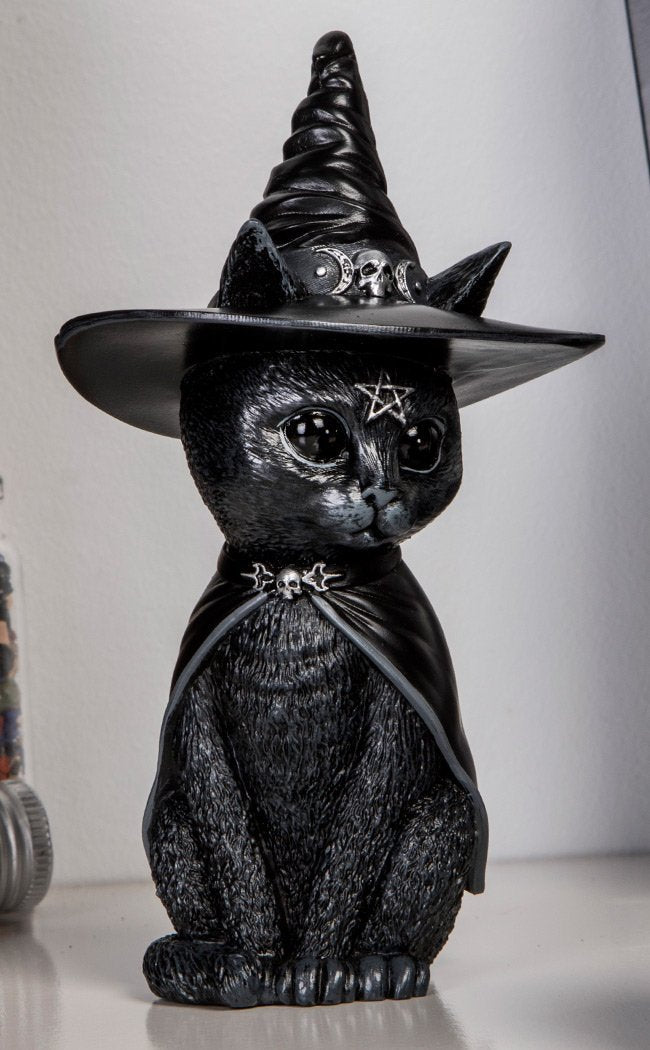 Purrah Witchy Cat Figurine-Nemesis Now-Tragic Beautiful