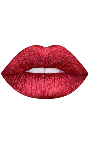 Red Hot Metallic Velvetine Lipstick-Lime Crime-Tragic Beautiful