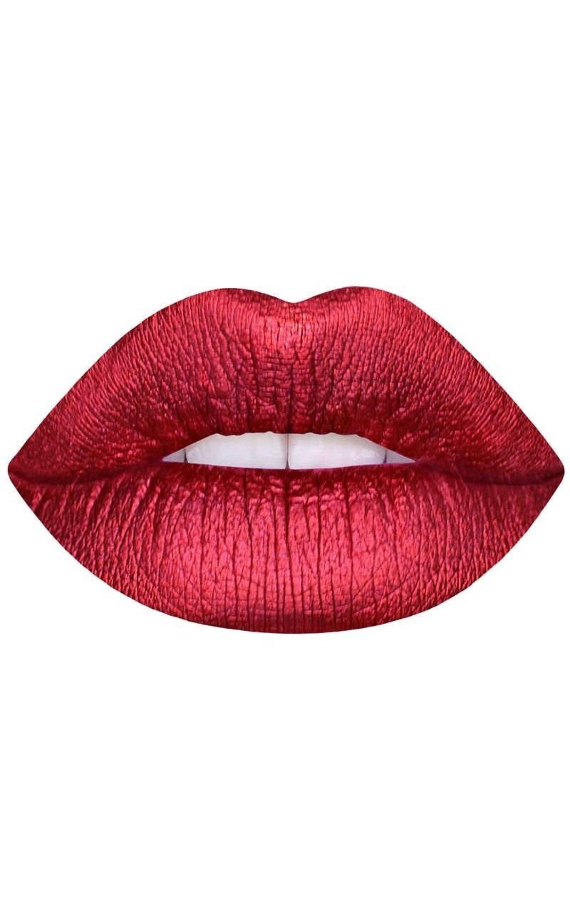 Red Hot Metallic Velvetine Lipstick-Lime Crime-Tragic Beautiful