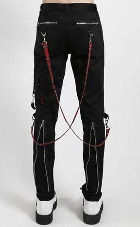 Red Tartan Bondage Straps-Tripp NYC-Tragic Beautiful