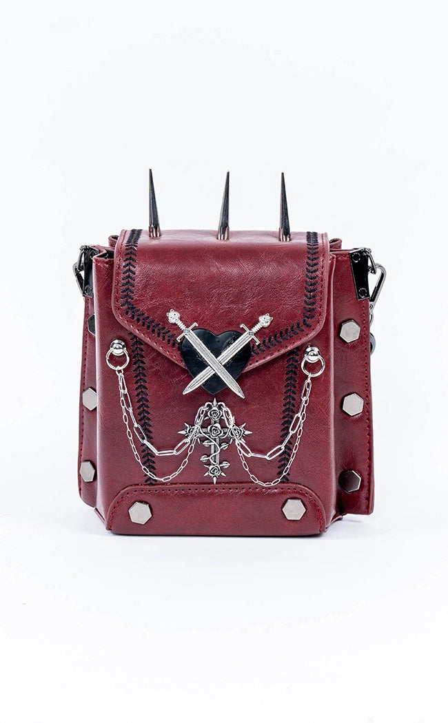 Reliquary Spiked Handbag | Red