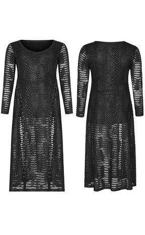 Reptilian Shredded Dress | Plus Size-Punk Rave-Tragic Beautiful