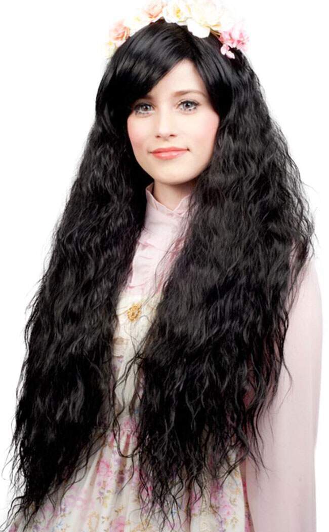 Rhapsody Moondancer Long Wavy Black Wig-Rockstar Wigs-Tragic Beautiful