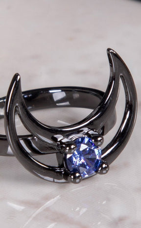 Rhea Black Silver Ring-Rogue & Wolf-Tragic Beautiful