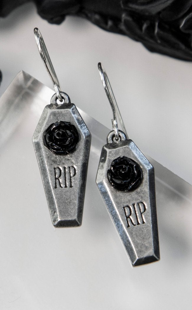 RIP Rose Earrings-Alchemy Gothic-Tragic Beautiful