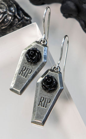 RIP Rose Earrings-Alchemy Gothic-Tragic Beautiful