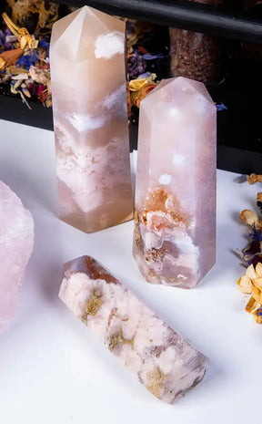 Sakura Flower Agate Towers-Crystals-Tragic Beautiful