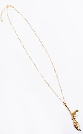 Salems Ride Necklace | Gold or Silver-Gothic Jewellery-Tragic Beautiful