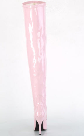 SEDUCE-3000 Baby Pink Patent Thigh High Boots-Pleaser-Tragic Beautiful