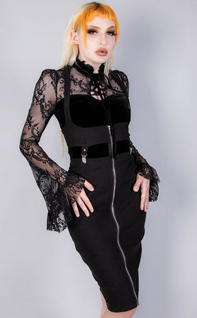 Sedusa Midi Dress-Killstar-Tragic Beautiful