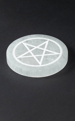 Selenite Charging Plate | Pentagram