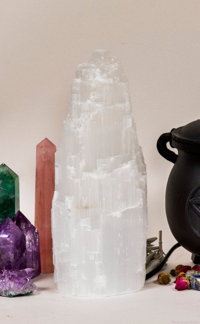 Selenite Crystal Lamp - Medium-Lifestyle-Crystals-Tragic Beautiful