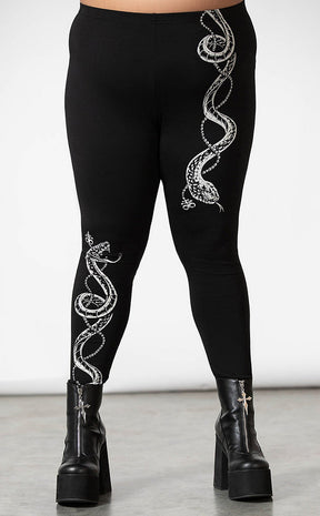 Serpent Storm Leggings [Plus-Size]-Killstar-Tragic Beautiful