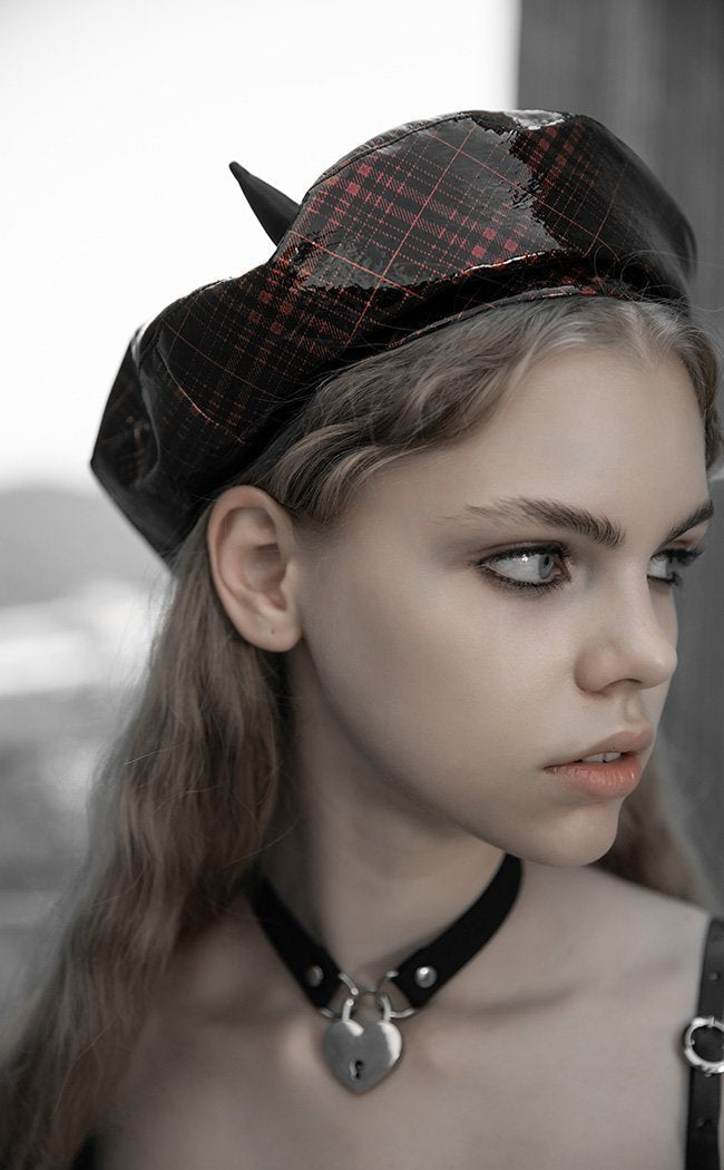 She Devil Tartan Beret-Punk Rave-Tragic Beautiful