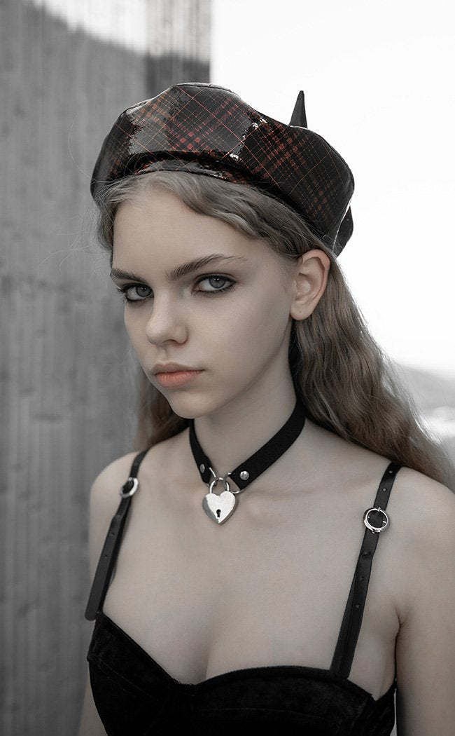 She Devil Tartan Beret-Punk Rave-Tragic Beautiful