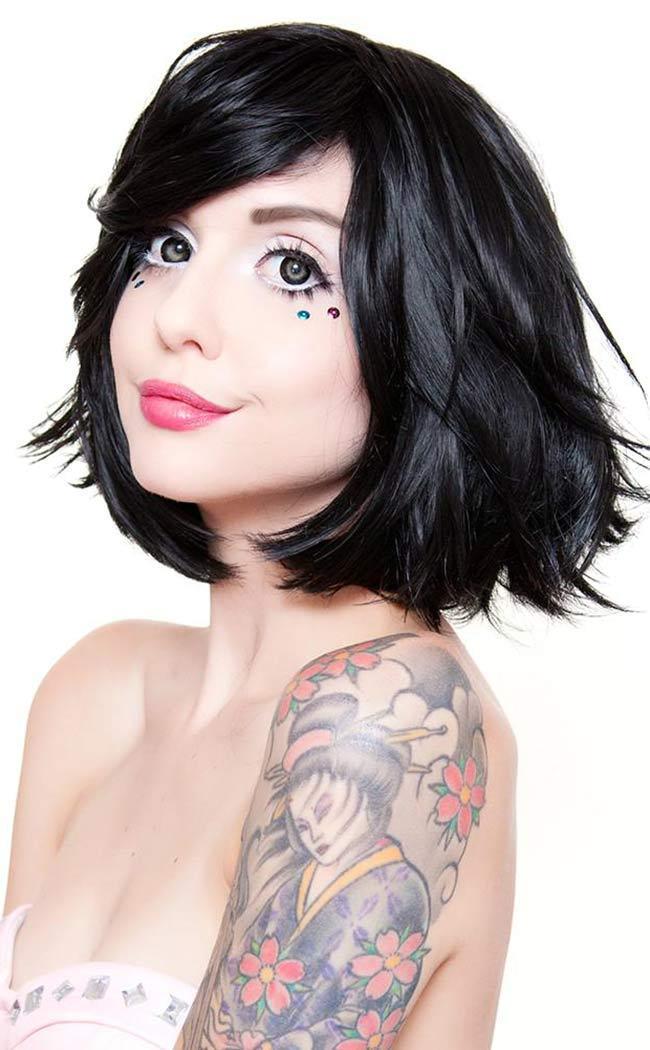 Shinju Black Bobbed Wig-Rockstar Wigs-Tragic Beautiful