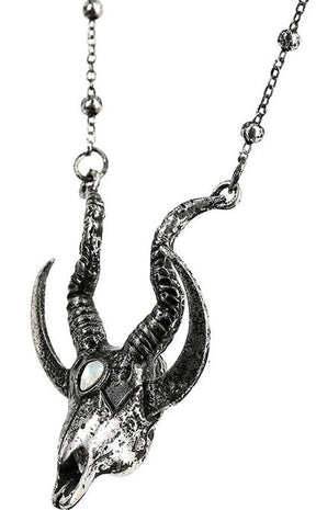 Silver Goat Skull Pendant-Restyle-Tragic Beautiful