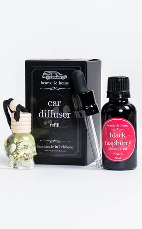 Skull Car Diffuser & Refill | Black Raspberry-Hearse & Home-Tragic Beautiful