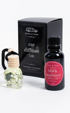 Skull Car Diffuser & Refill | Black Raspberry-Hearse & Home-Tragic Beautiful