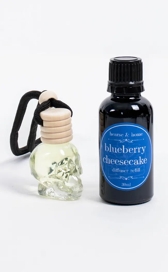 Skull Car Diffuser & Refill | Blueberry Cheesecake-Hearse & Home-Tragic Beautiful