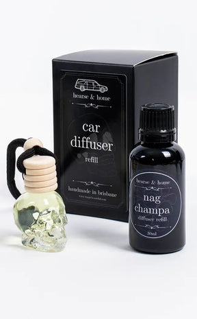 Skull Car Diffuser & Refill | Nag Champa-Hearse & Home-Tragic Beautiful