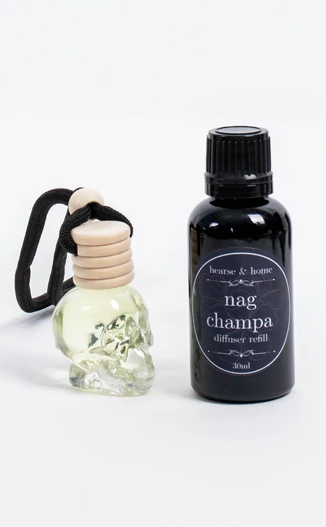 Skull Car Diffuser & Refill | Nag Champa-Hearse & Home-Tragic Beautiful