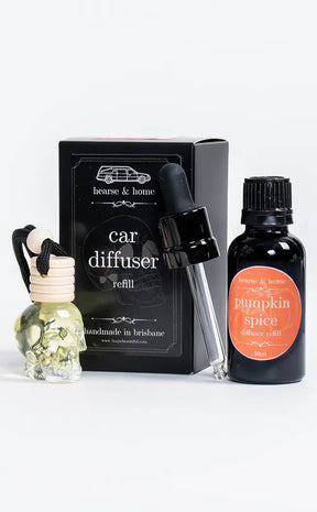 Skull Car Diffuser & Refill | Pumpkin Spice-Car Diffusers-Tragic Beautiful