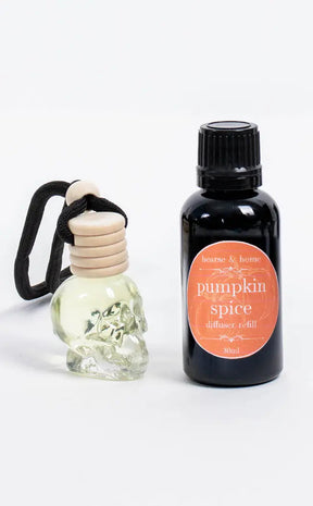 Skull Car Diffuser & Refill | Pumpkin Spice-Car Diffusers-Tragic Beautiful