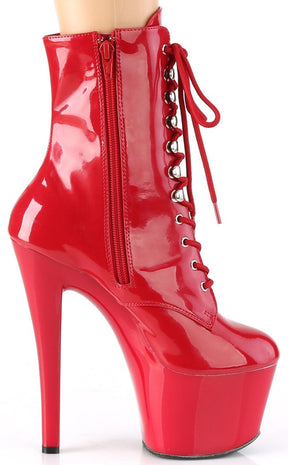 SKY-1020 Red Patent Ankle Boots-Pleaser-Tragic Beautiful