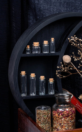 Small Glass Bottles with Corks | Set of 10