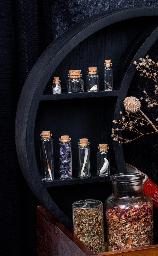 Small Glass Bottles with Corks | Set of 10