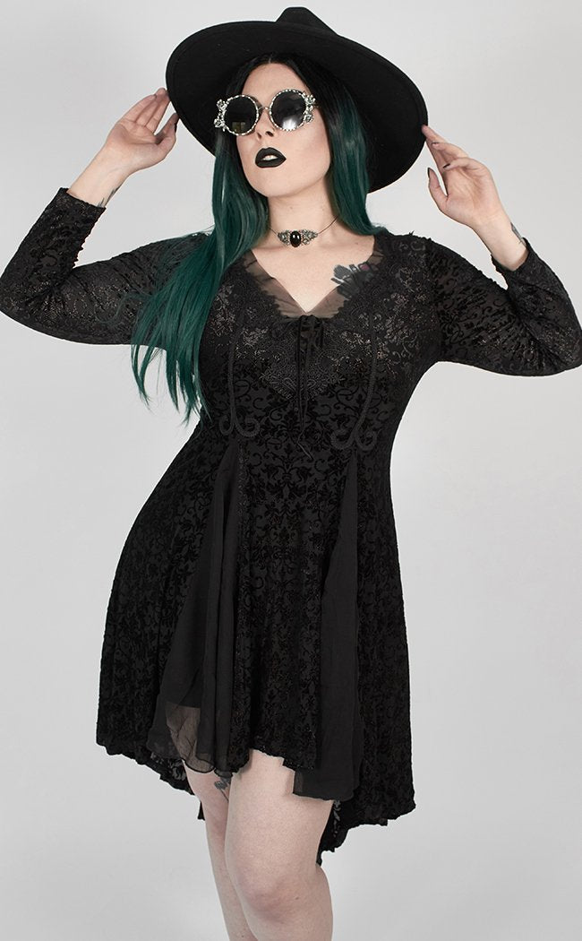 Smouldering Flower Dress | Plus Size-Punk Rave-Tragic Beautiful