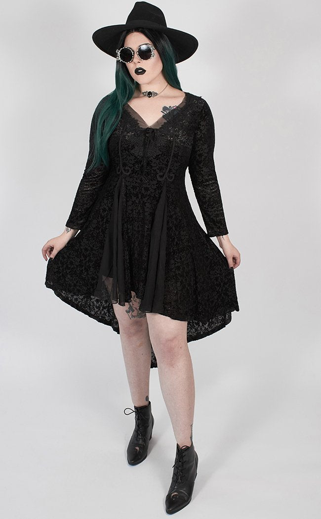 Smouldering Flower Dress | Plus Size-Punk Rave-Tragic Beautiful