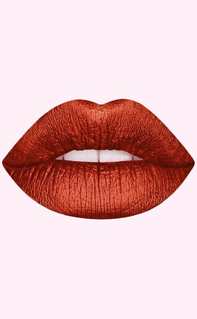 Spiced Pumpkin Metallic Velvetine Lipstick-Lime Crime-Tragic Beautiful