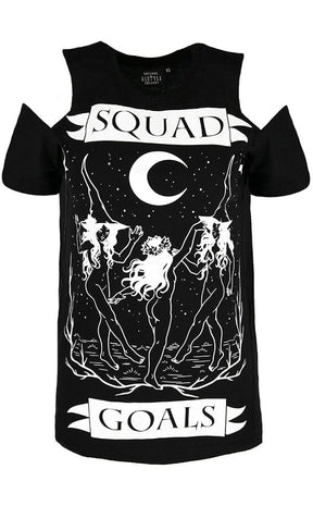 Squad Goals Cold Shoulder T-shirt-Restyle-Tragic Beautiful