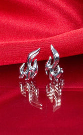 Stainless Steel Flame Earrings-Impaler Body Jewellery-Tragic Beautiful