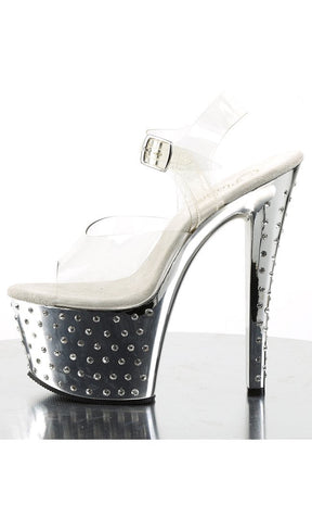 STARDUST-708 Clr/Slv Chrome Heels-Pleaser-Tragic Beautiful