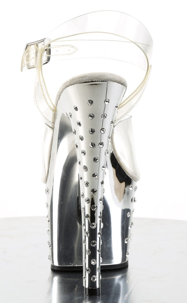 STARDUST-708 Clr/Slv Chrome Heels-Pleaser-Tragic Beautiful