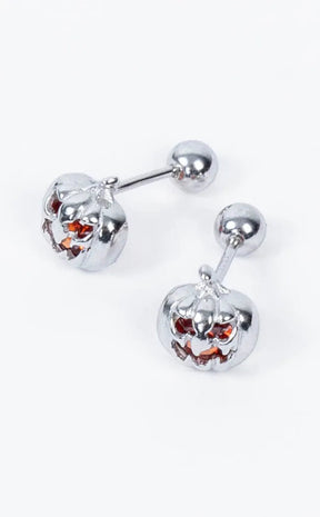 Sterling Silver Jack O'lantern Earrings