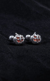 Sterling Silver Jack O'lantern Earrings